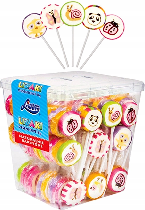 Levně Vzorované Lízátka lízátka zvířátky, dárek Den dětí 1KG