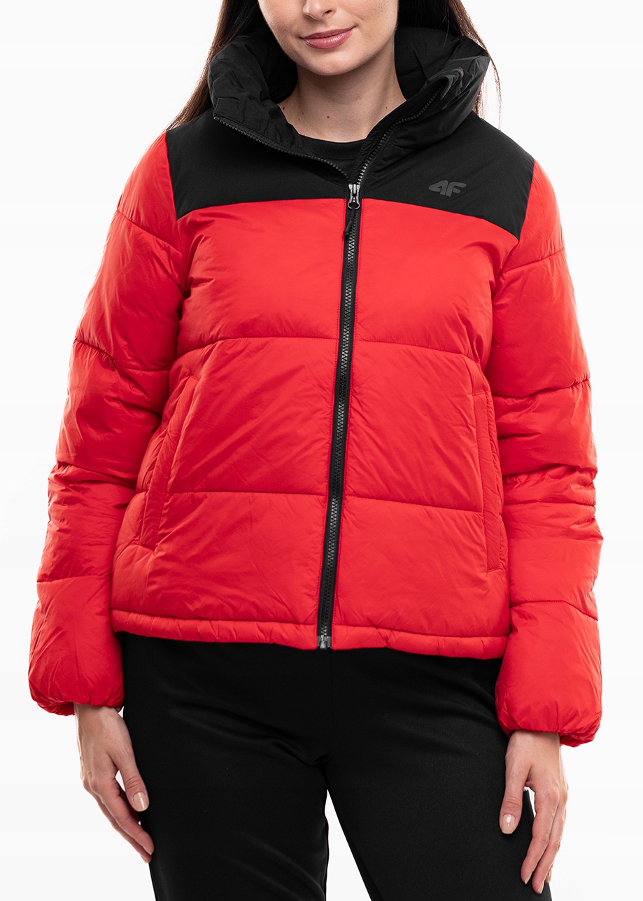 Dámská bunda 4F Lyžařská prošívaná zimní péřová sportovní teplá vel S