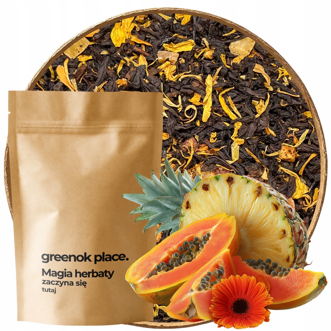 Čaj černý Zlaté Slunce 1000 g s ananasem exotická aromatická chuť