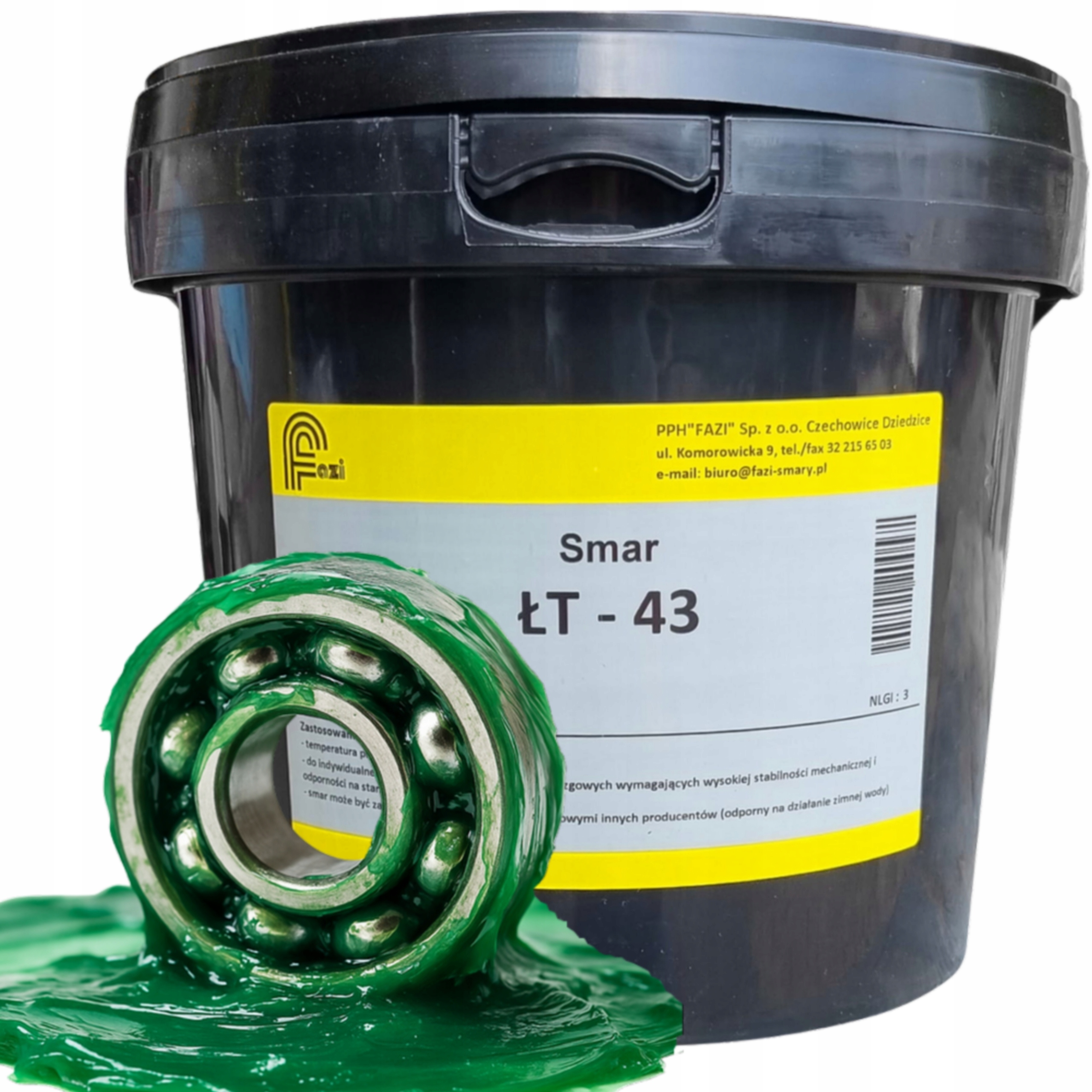 Smar tawot do elementów maszyn i łożysk tocznych ślizgowych ŁT-43 0,9kg