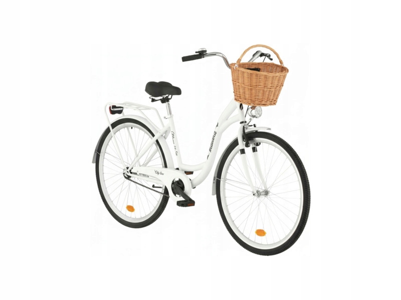 Rower miejski Indiana Moena S1B 28'' damski Biały rama 17'' Koszyk Vogel