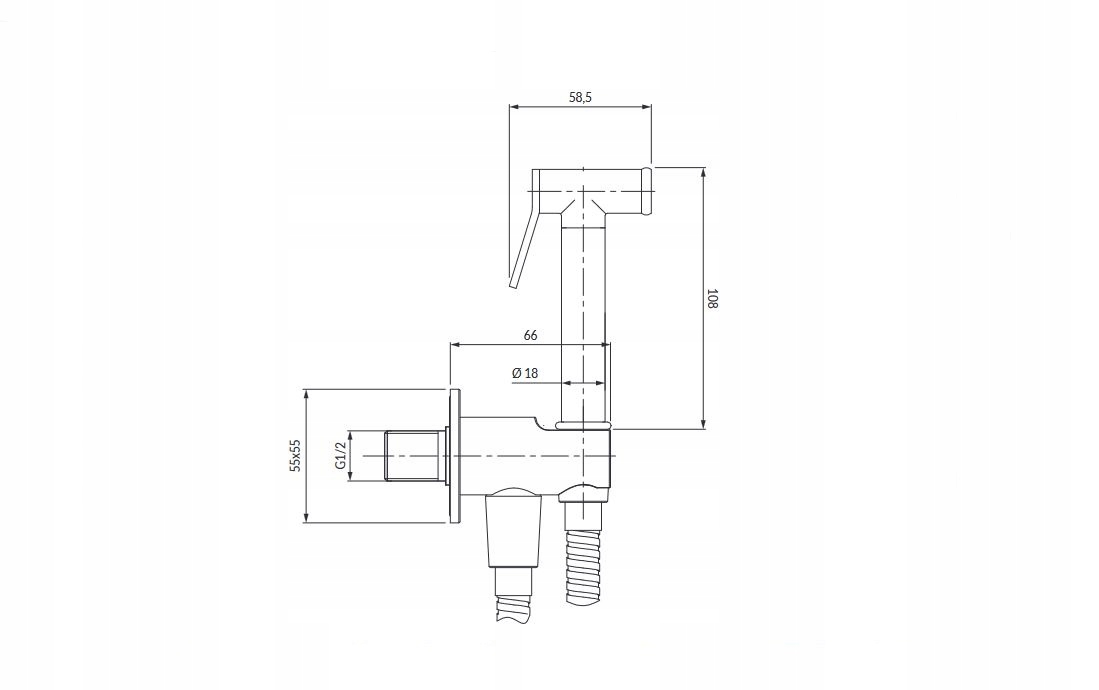 OMNIRES CONTOUR zestaw bidetowy, P/T, antracyt Marka Omnires