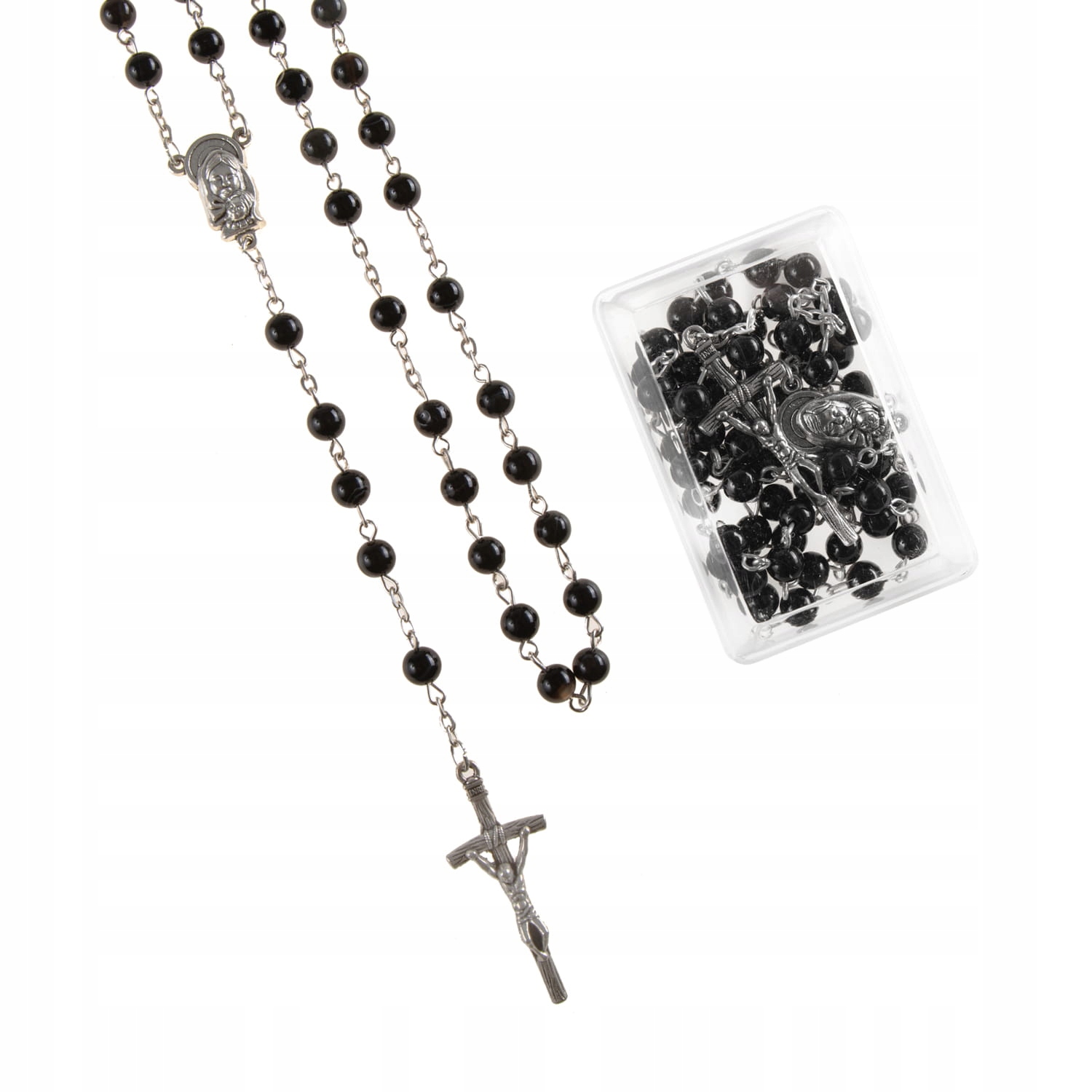 Różaniec Noc Kairu 6 mm kamień naturalny pudełko