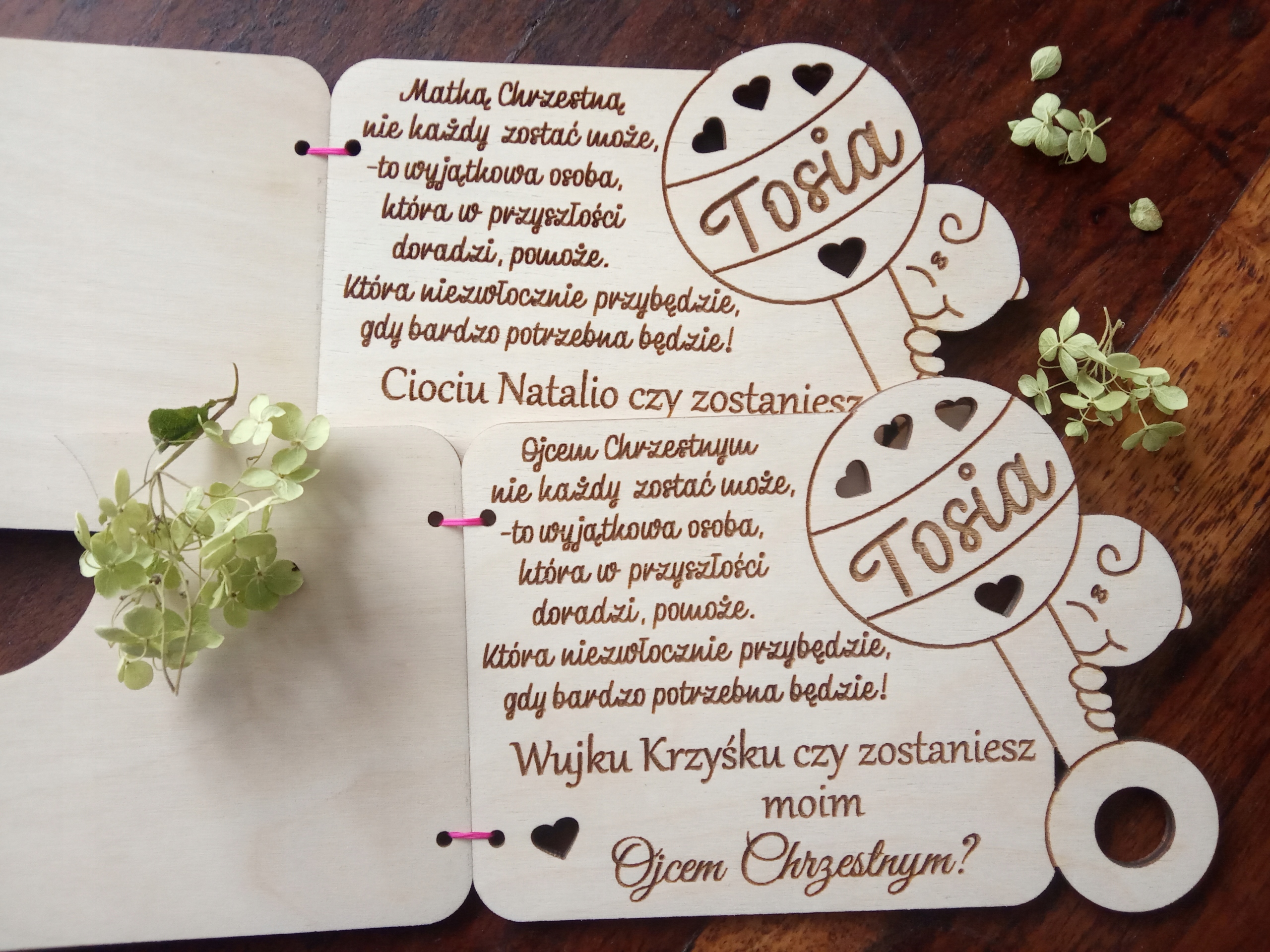 PROŚBA PYTANIE CIOCIU CZY ZOSTANIESZ CHRZESTNĄ Szerokość produktu 12.5 cm