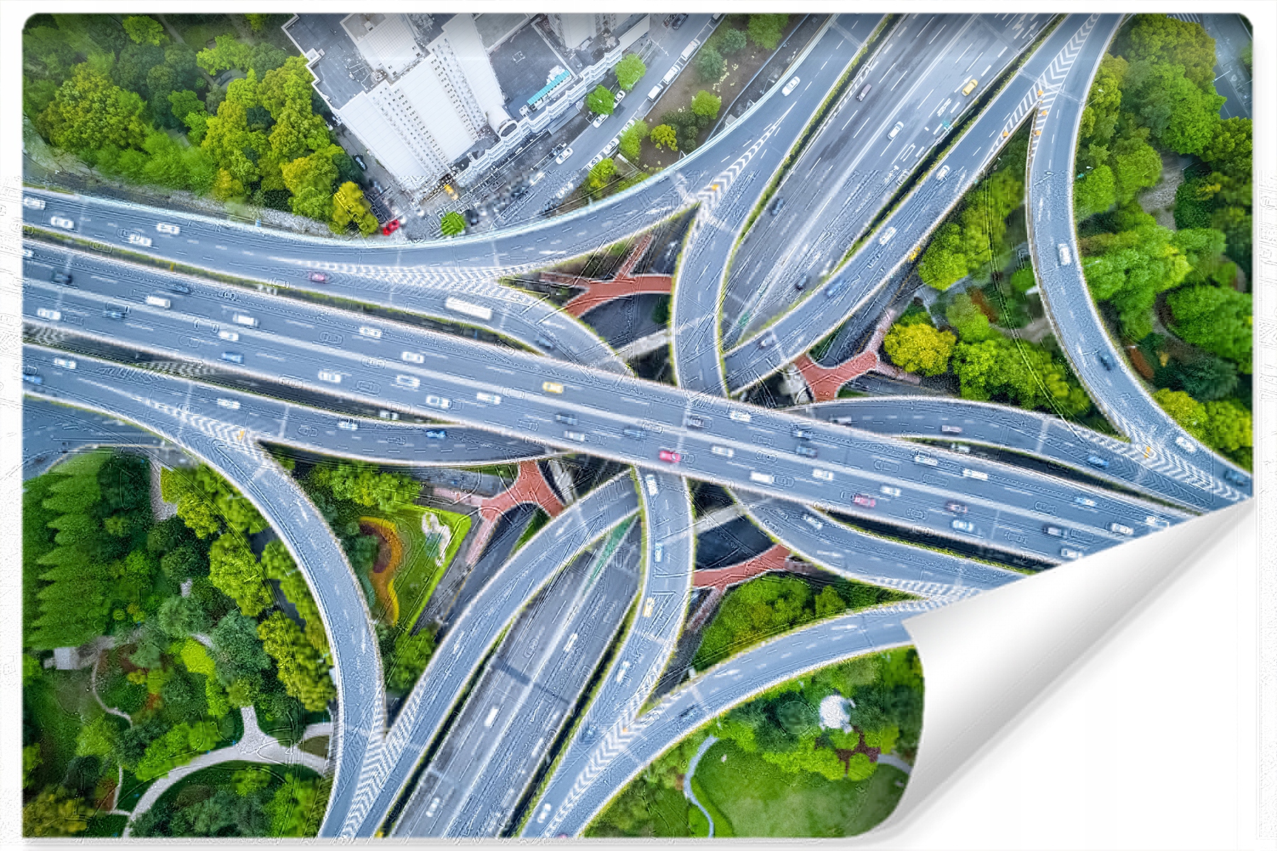 Fototapeta Wiadukty Pohled z ptačí perspektivy 3D 368x254
