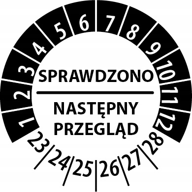 Naklejka inspekcyjna, kontrolka 30 mm/48 szt. G Kod producenta 502