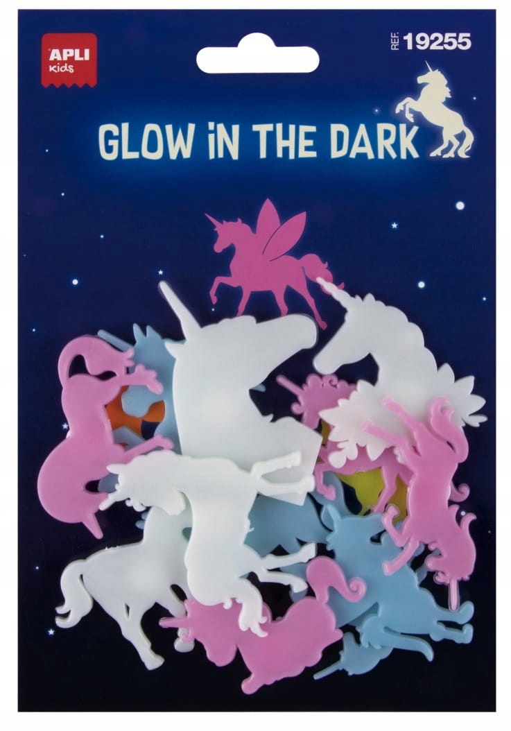 

Fluoresencyjne Naklejki Apli Kids Jednorożce 12szt