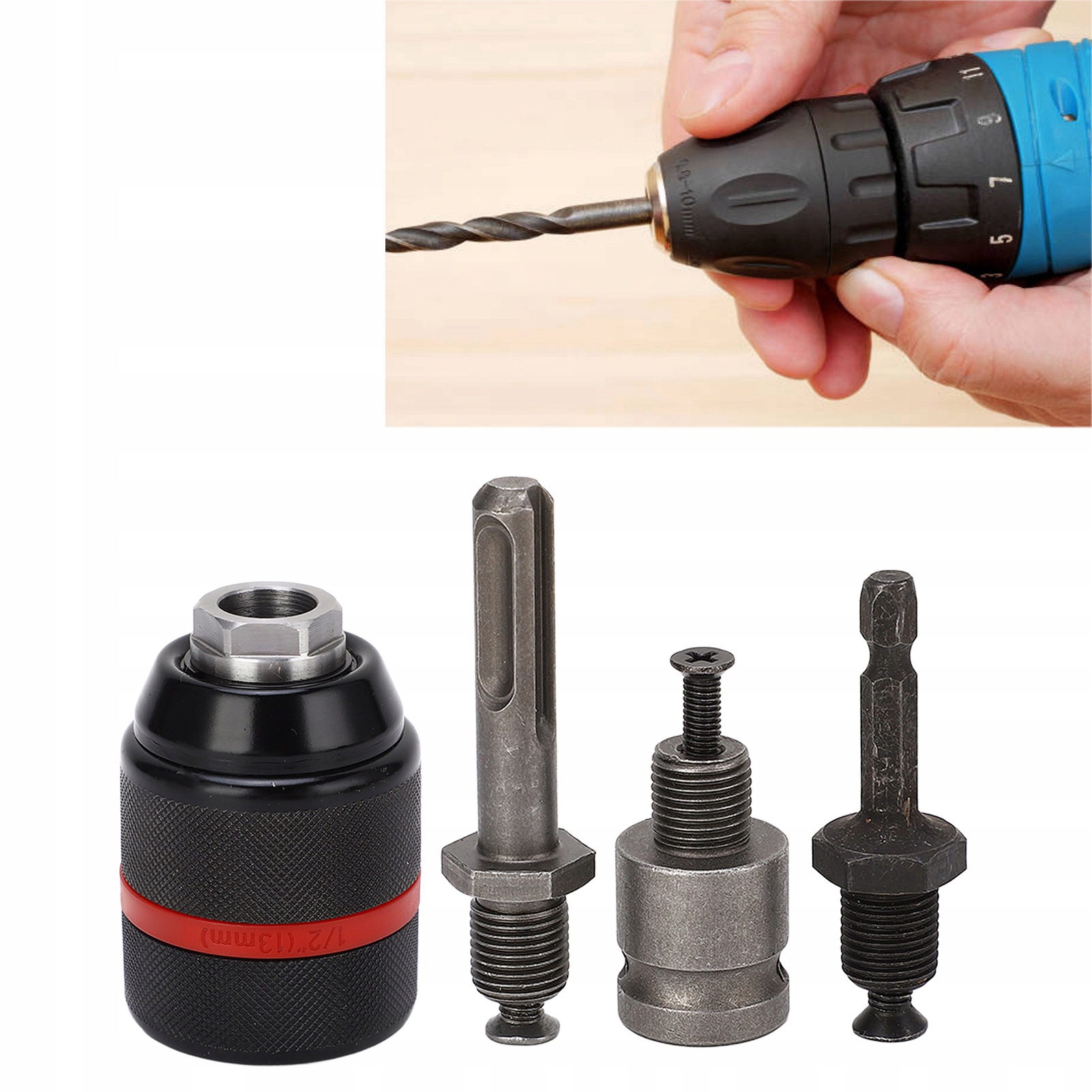 UCHWYT WIERTARSKI 2-13MM SAMOZACISKOWY GŁOWICA Marka bez marki