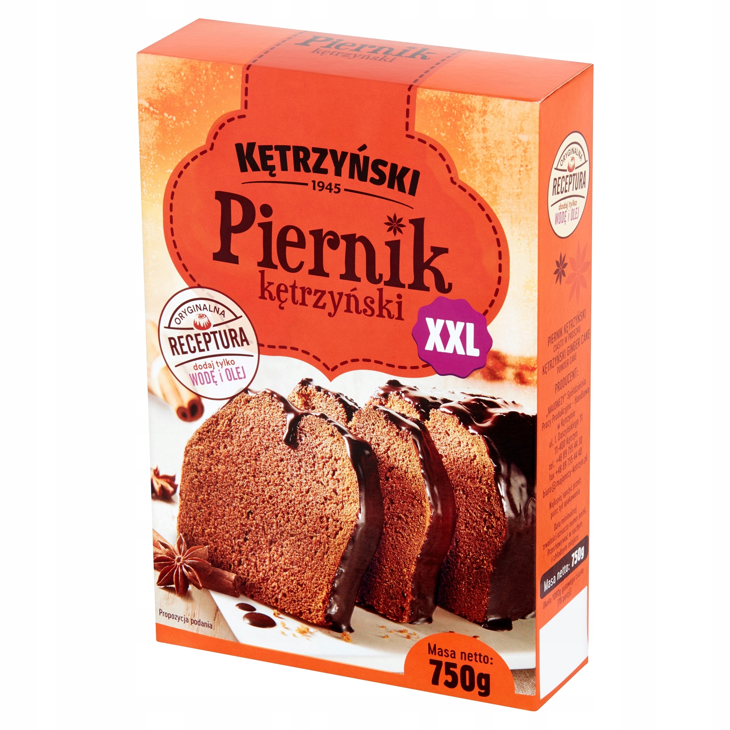 KĘTRZYŃSKI PIERNIK XXL 750g (KARTONIK)