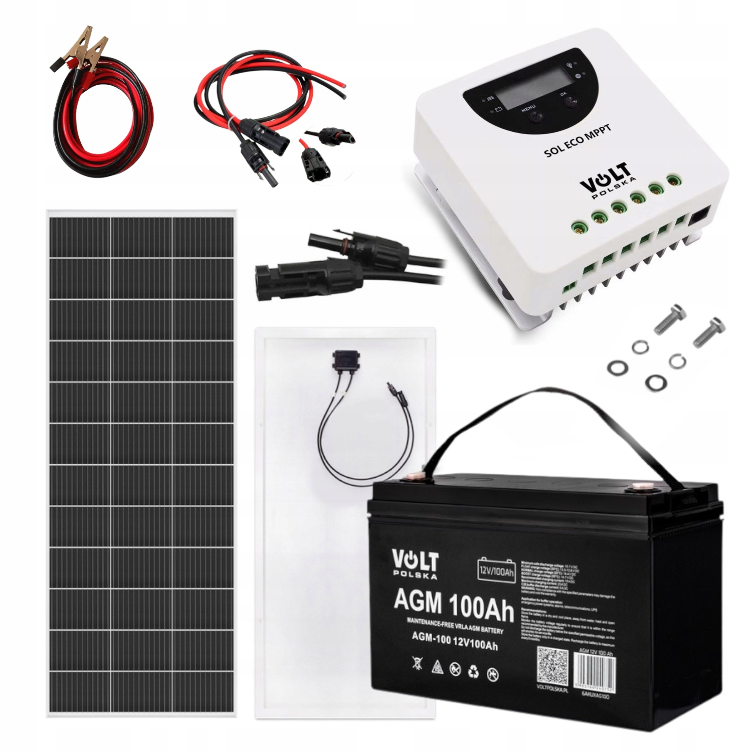 Zestaw Zasilania Solarnego Fotowoltaika Na Garaż Wiate Działkę Rod 12V 200W