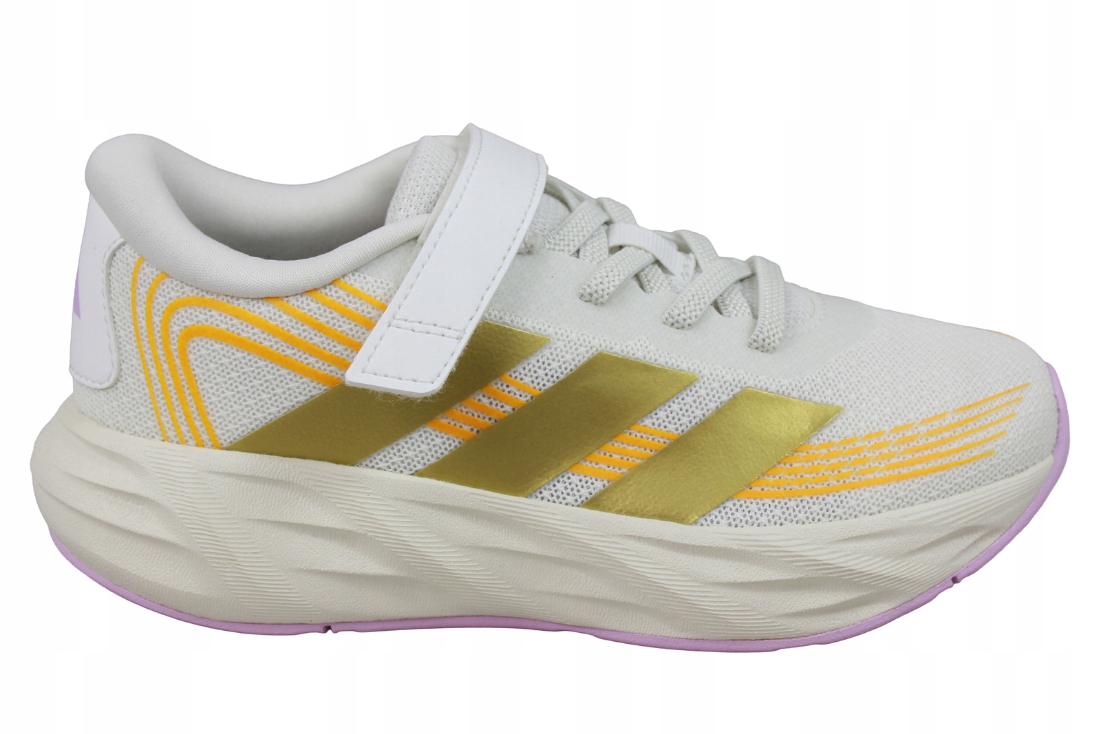 Buty Adidas Galaxy 8 El C KI4050 Białe Dziecięce Rzepy Lekkie Na W-f