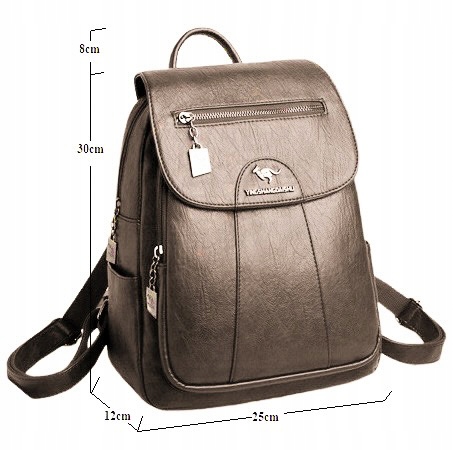 PLECAK DAMSKI SKÓRZANY DO SZKOŁY PRACY VINTAGE Marka inna