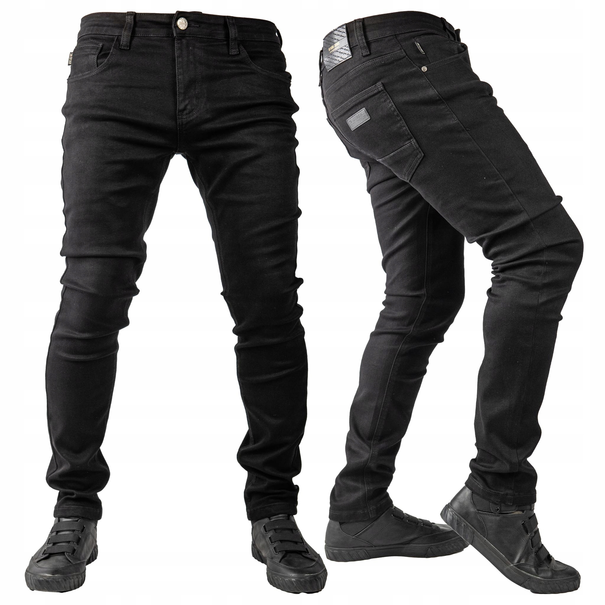 Pánské kalhoty Jeansy Černé skinny Slim Tang vel.37