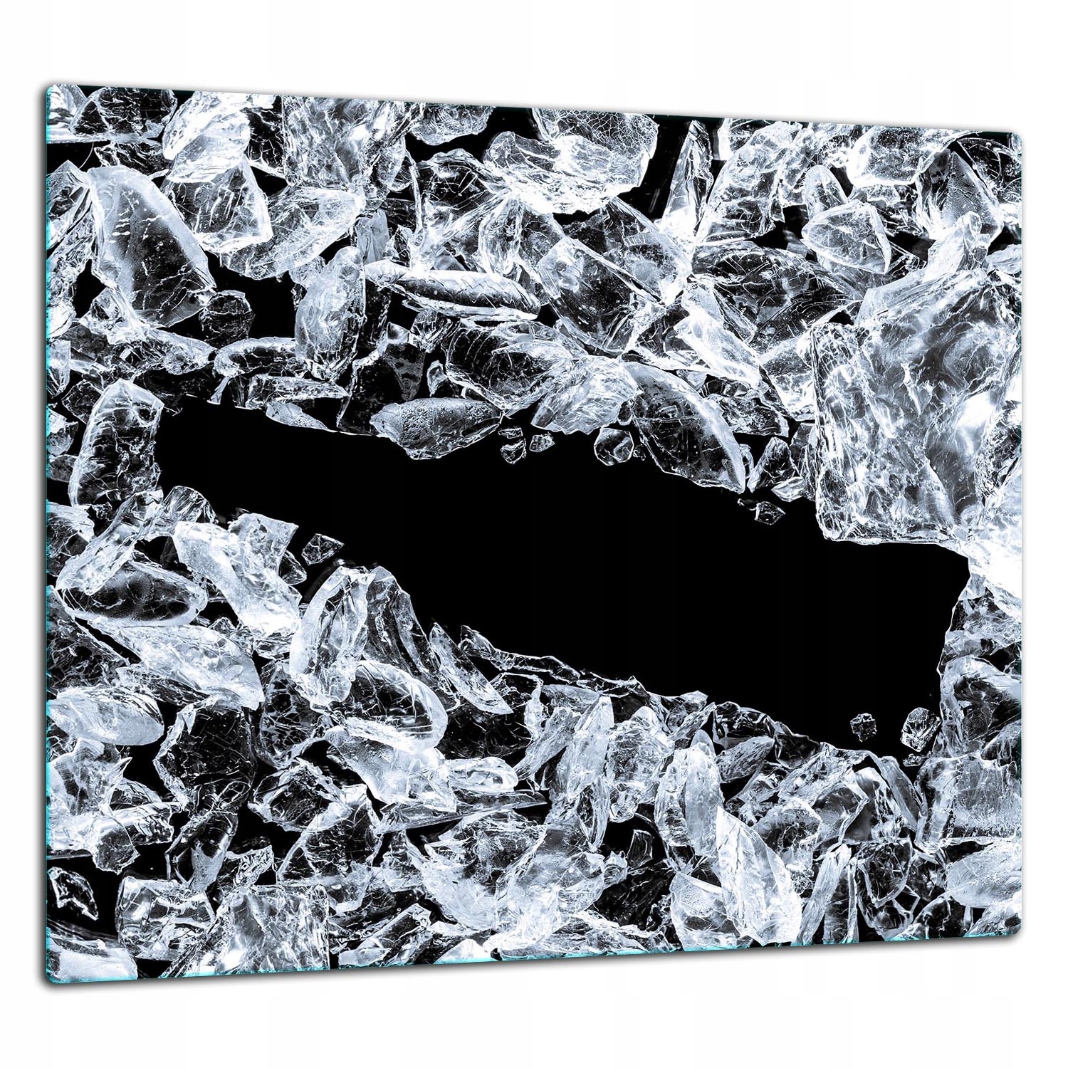 Skleněná Ochranná Deska Panel Lepidlo 65x60 Námraza