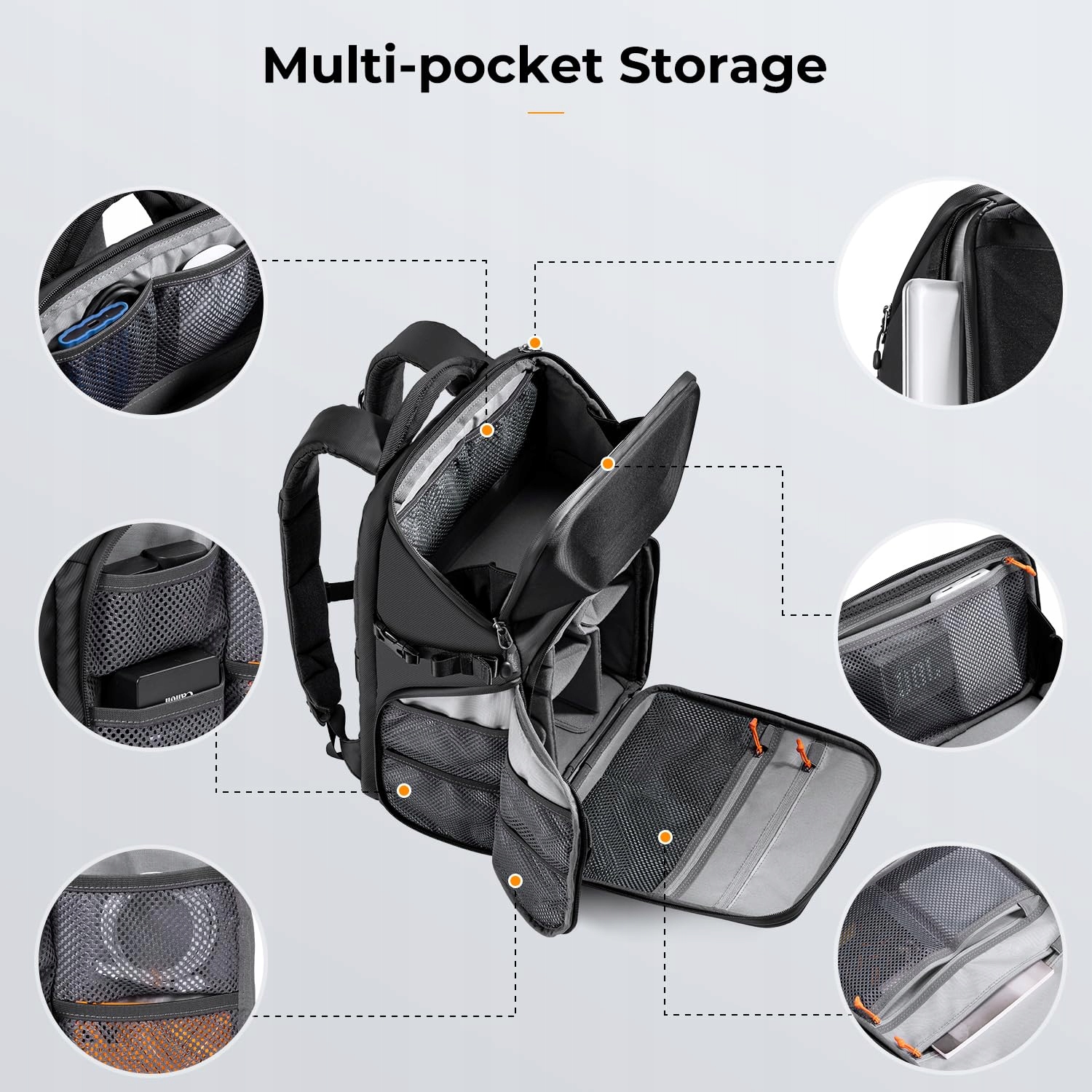 K&F CONCEPT Plecak Na Aparat Wodoodporny Wielofunkcyjny 20L Na DSLR — miniatura 4