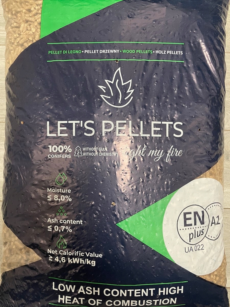 Pellet Drzewny Iglasty Let's Pellet En plus A1 Certyfikowany Worek 15 kg
