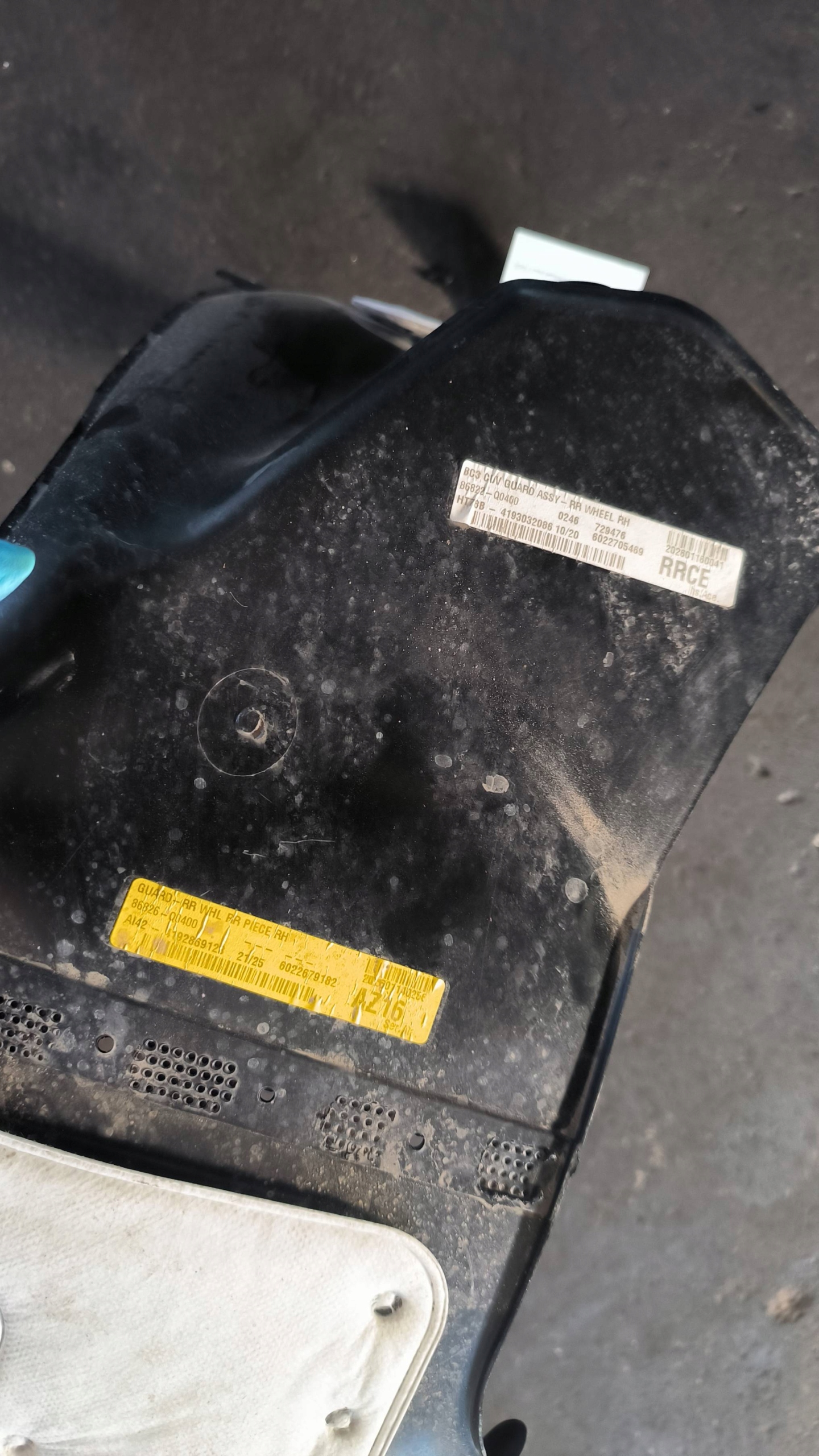 mudguard right rear part HYUNDAI BAYON LIFT