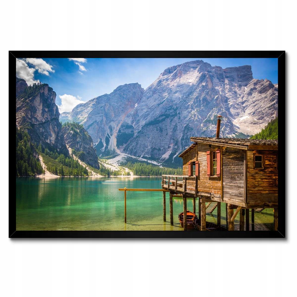 Plakáty v rámu 60x40 Dřevěný domek v horách