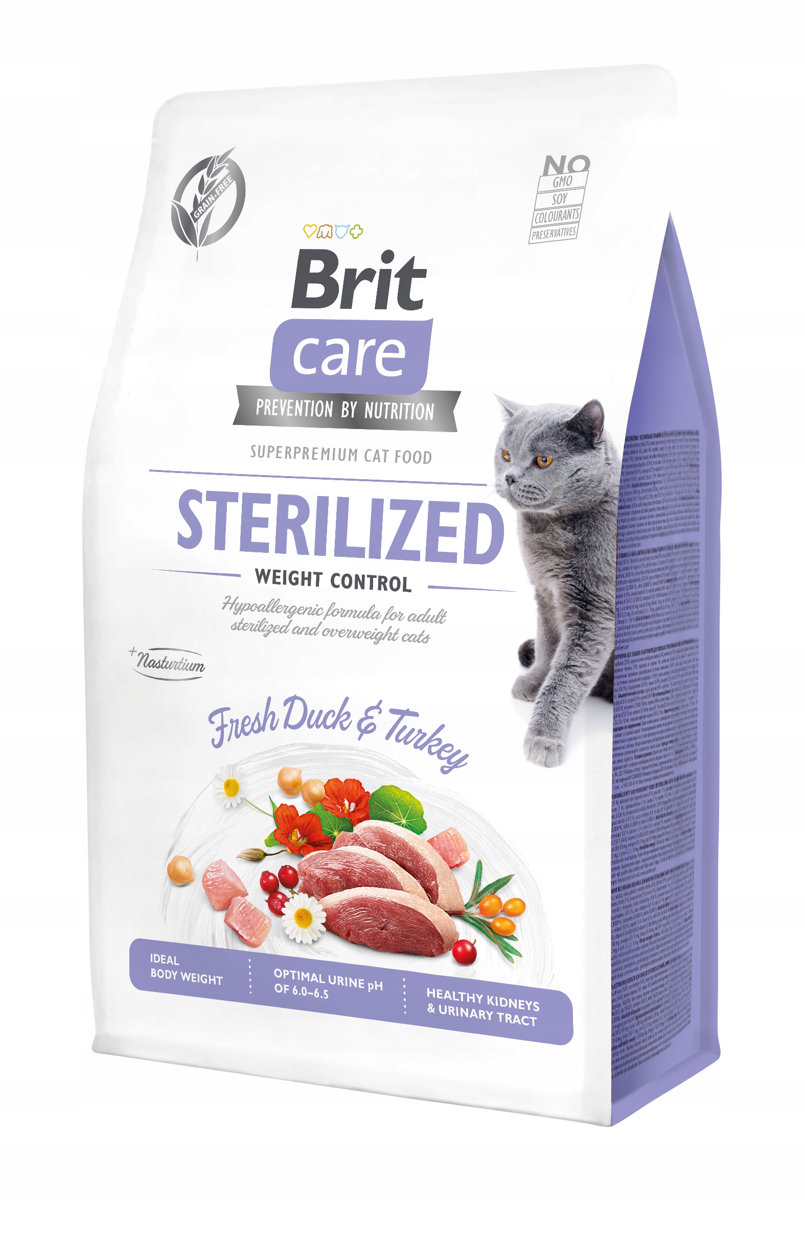 Levně Brit Brit Care Cat Grain-Free Sterilised Weight Control s kachnou a krůtím masem