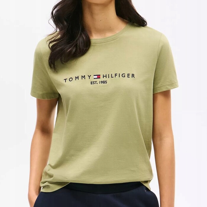 Tričko Tommy Hilfiger bavlněné klasické zelené S (nové)