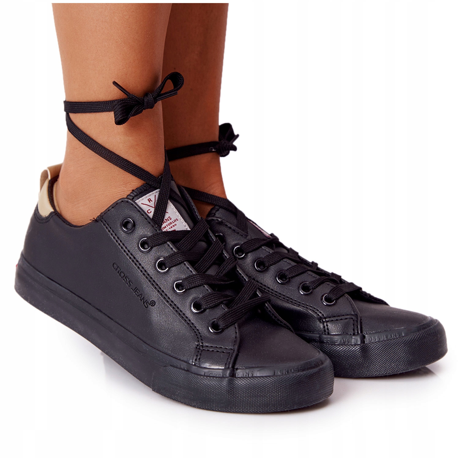 

Skórzane Tenisówki Cross Jeans HH2R4003C Czarne 39