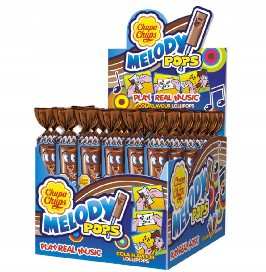 Levně Lízátko Chupa Chups Melody 720 g Cola
