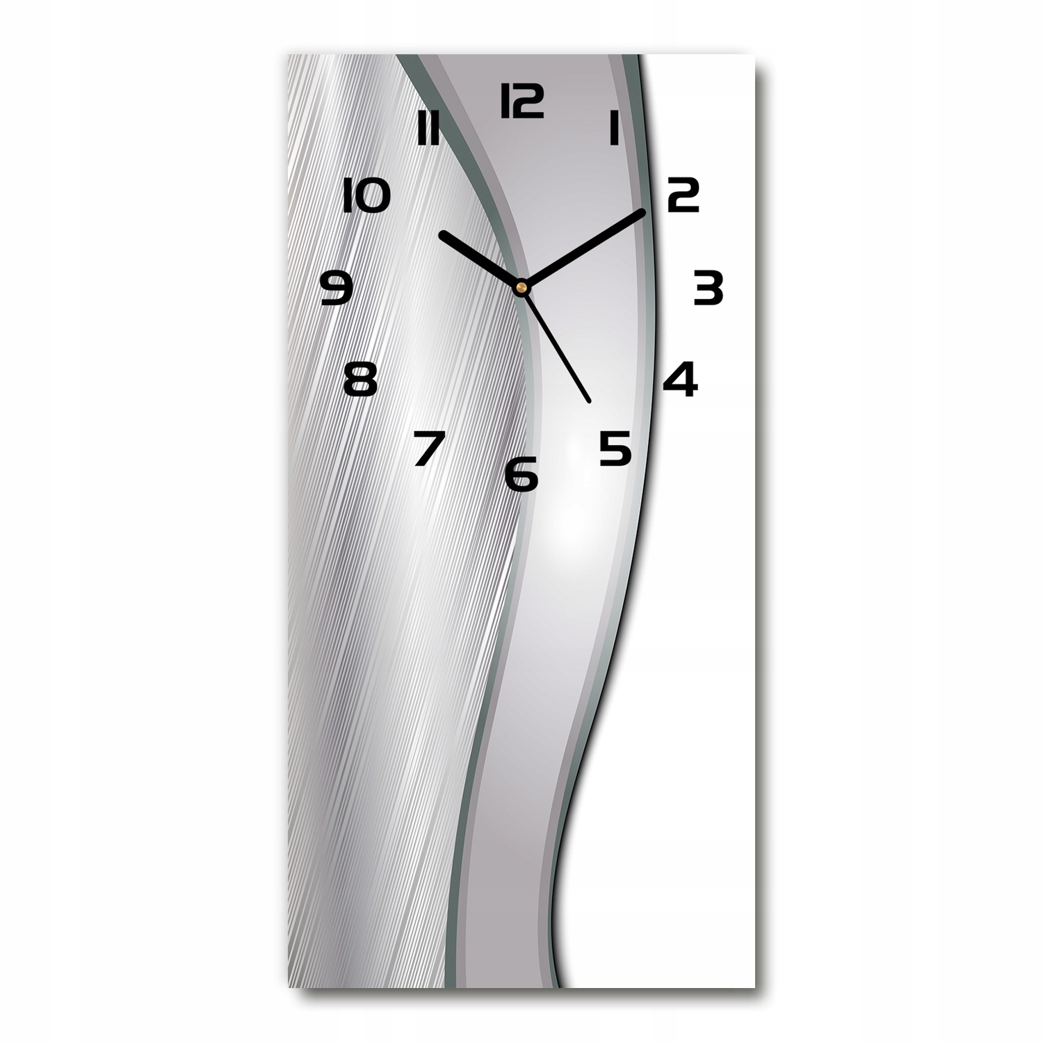 

Zegar ze szkła na ścianę Metalowa abstrakcja 30x60