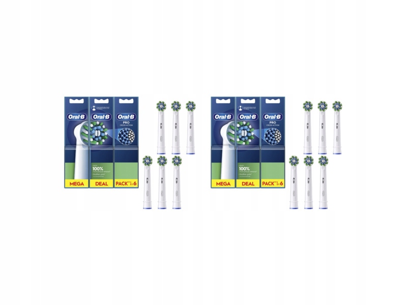 Końcówka szczoteczki Oral-b Pro Cross Action Biały (2x6 szt.)