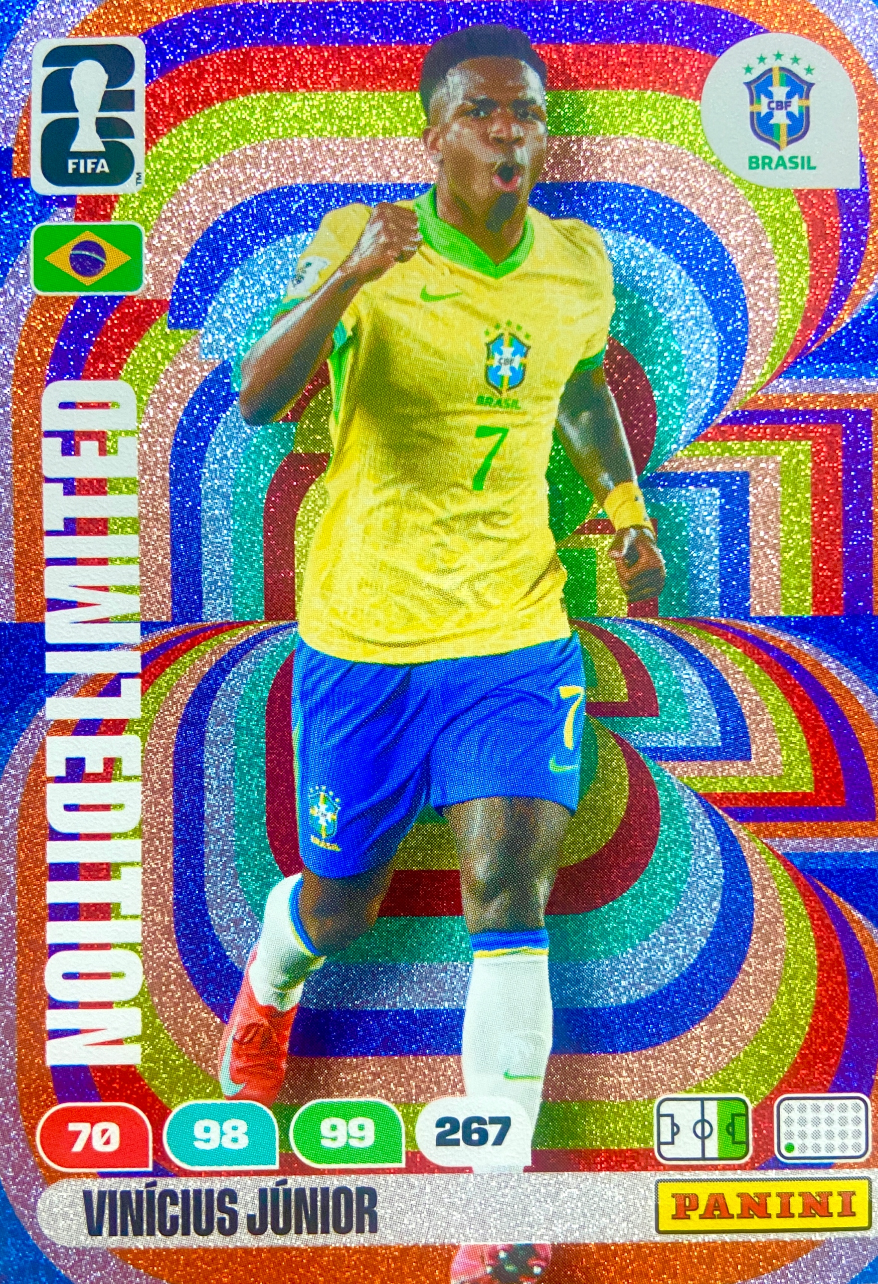 Panini Fifa World Cup 2026 karta piłkarska Limited Vinicius Junior Brazylia