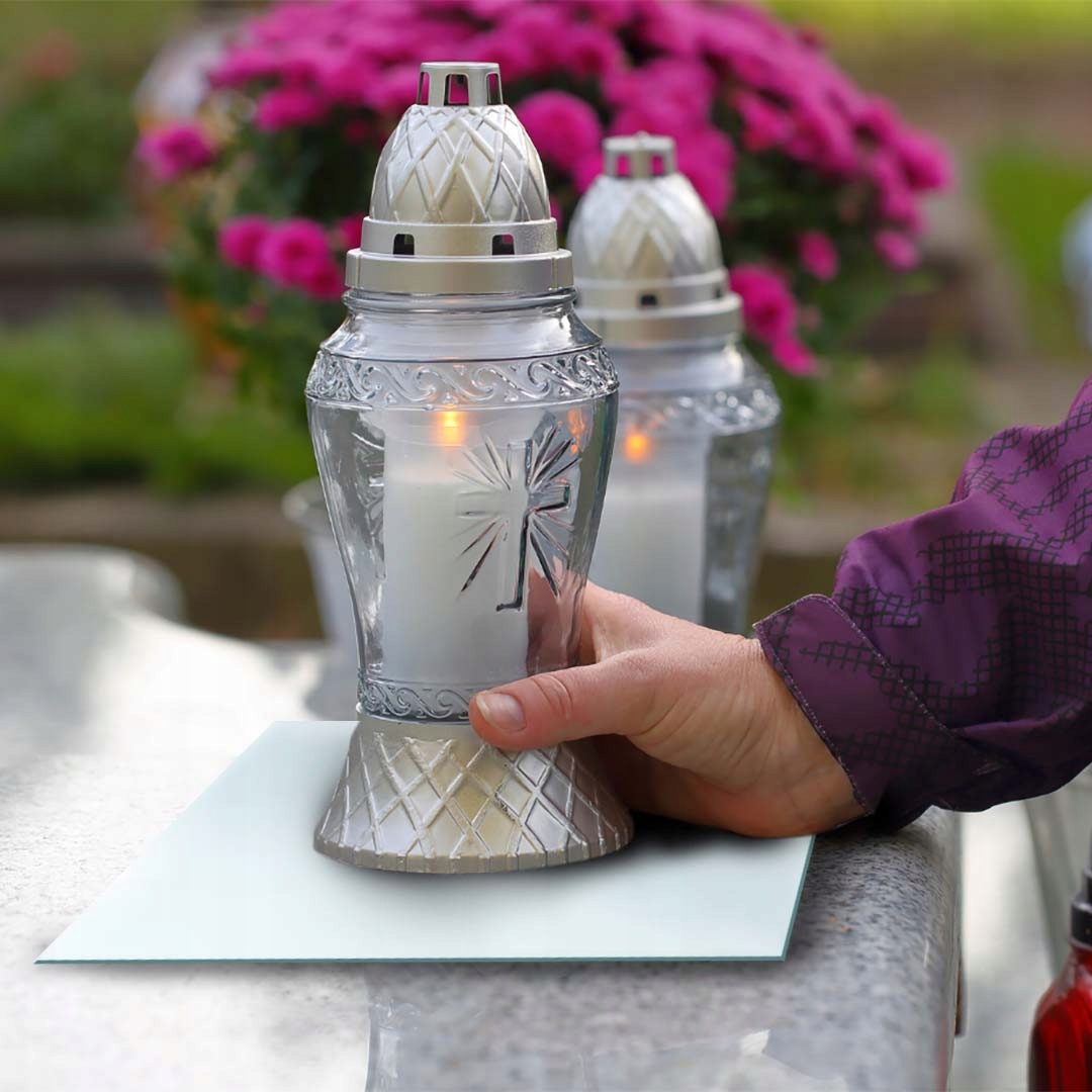 SZKLANA PODSTAWKA POD ZNICZE z LUSTRA 569h 40x40cm EAN (GTIN) 0000000040402