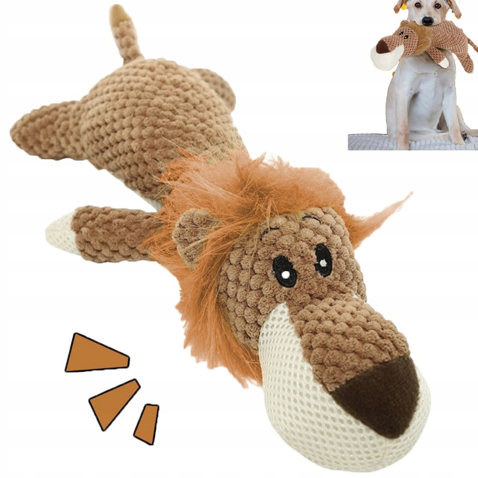 Levně Hračka Pro Psa A Kočku Plyšová Žvýkačka Plyšová Plyšák Silný 34,6X14,5X6CM LVI