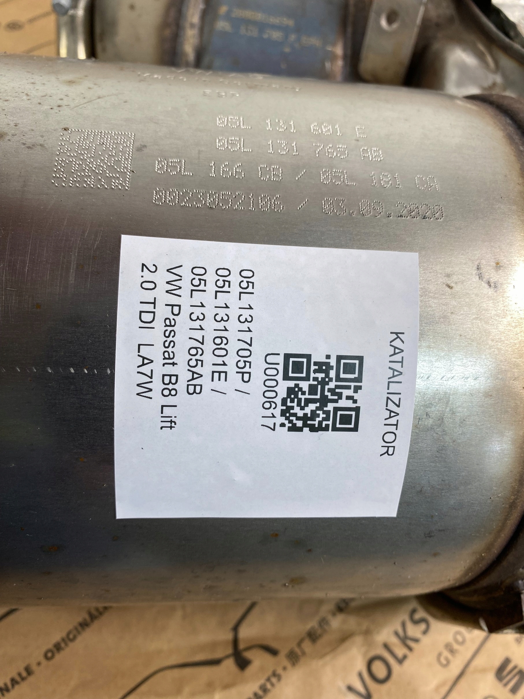 05L131705P DPF 2.0 tdi vw Golf TIGUAN ARTEON