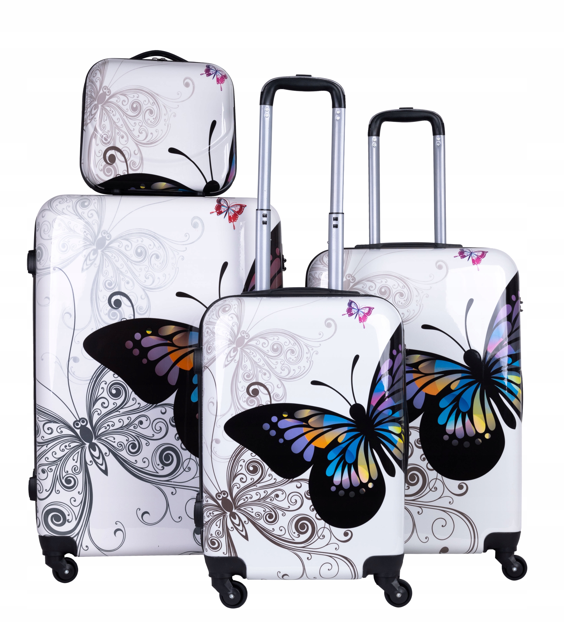 Walizka Duża Średnia Mała Kuferek Zestaw Komplet Kółka Podróżna Bagia Extra