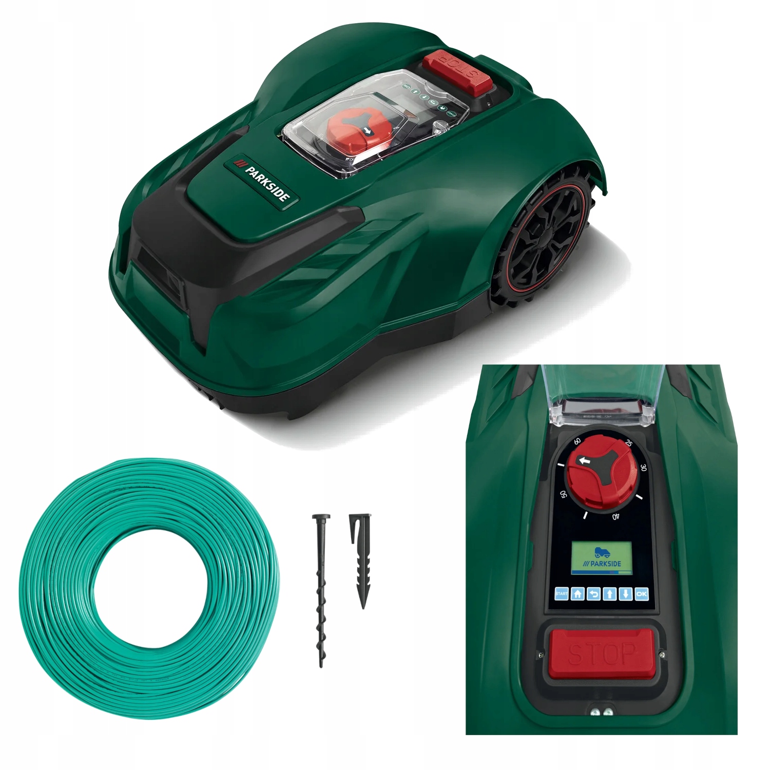 ROBOT KOSZĄCY PARKSIDE PMRDA 20-LI B2 20V 1000 m2 Z APLIKACJĄ KOSIARKA 22cm