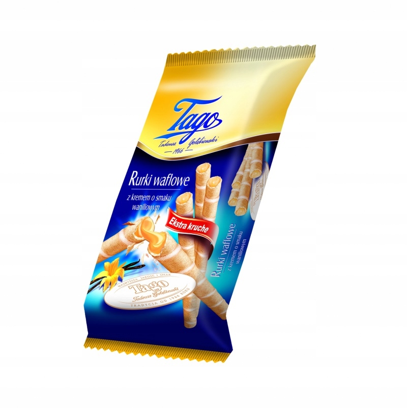 Rurka waflowa z kremem waniliowym Tago 150g 14szt