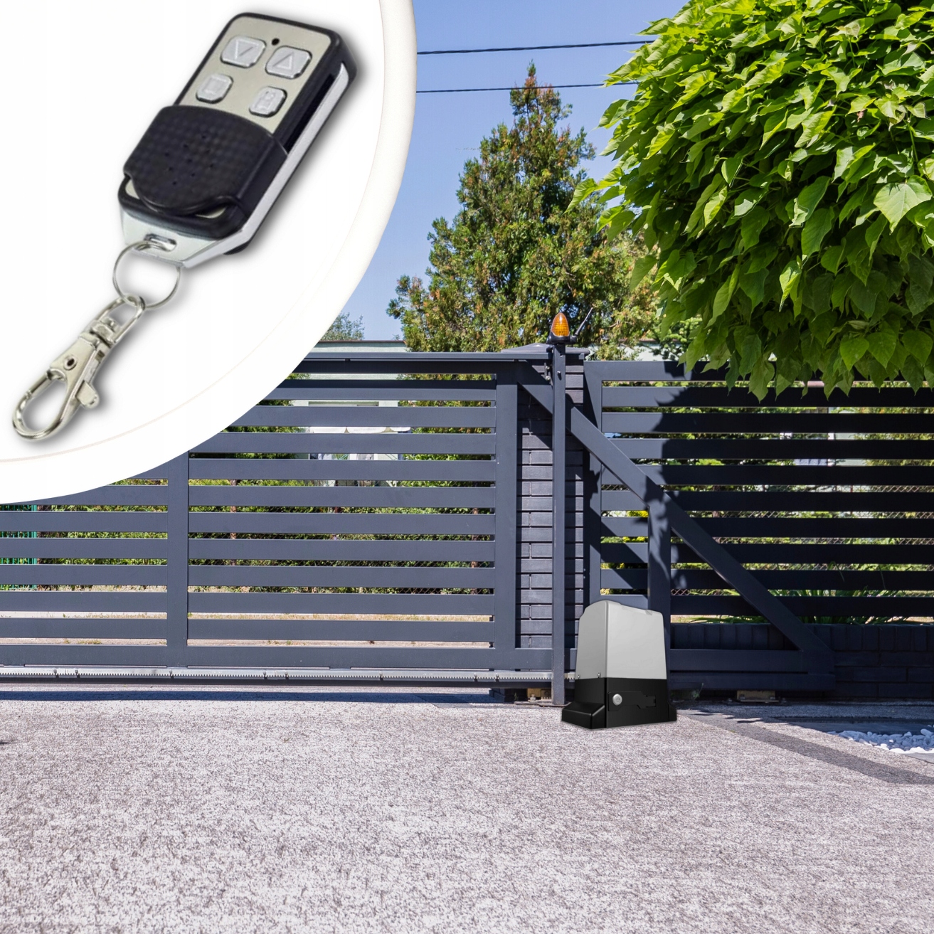 ZESTAW AUTOMAT DO BRAMY NAPĘD 600kg NA PILOTA 5x LISTWA 5 metrów LAMPA Maksymalna długość skrzydła 12 m