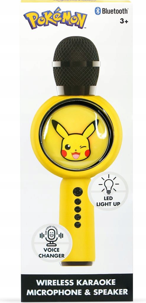OTL Technologies Pokémon Pikachu PopSing LED Light Up Wireless Karaoke 5W Żółty