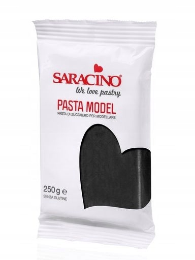 Černá cukrová hmota pro modelování Black Model Paste 250 g Saracino