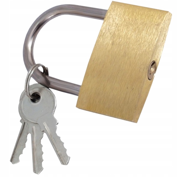 

Kłódka Mosiężna 50MM Antykorozyjna 3 Klucze