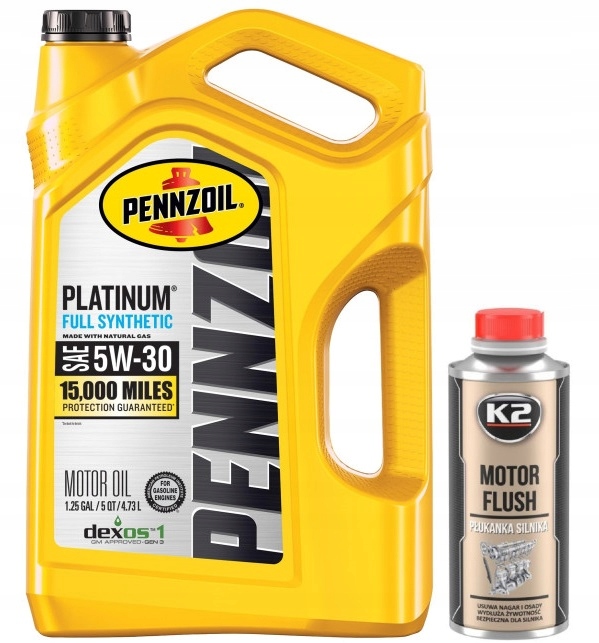 Syntetyczny Olej Pennzoil 5W30 4,73L Płukanka K2
