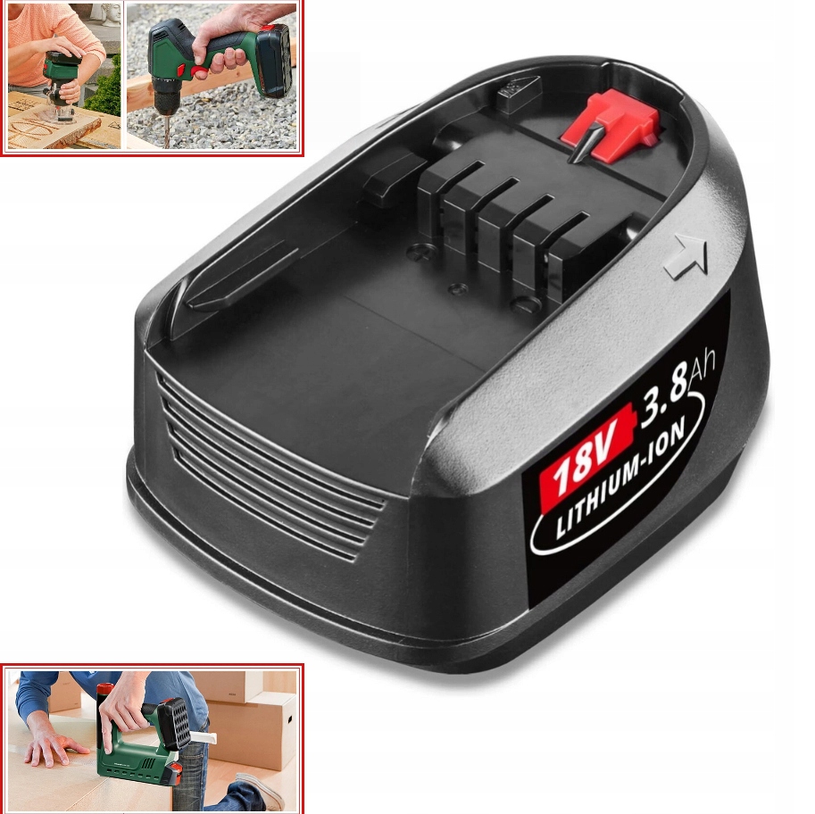 Akumulátor lithium-iontový 18V 3.8 Ah baterie pro Bosch Pba Psb Černá