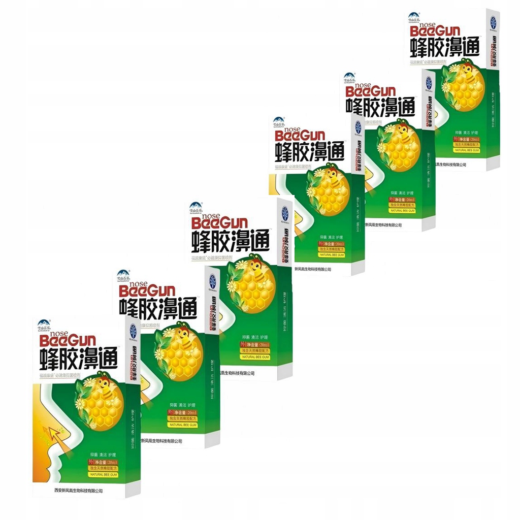 6*Bee Gun Nose Naturalny spray do nosa ziołowy 20 ml Oryginalne Skład