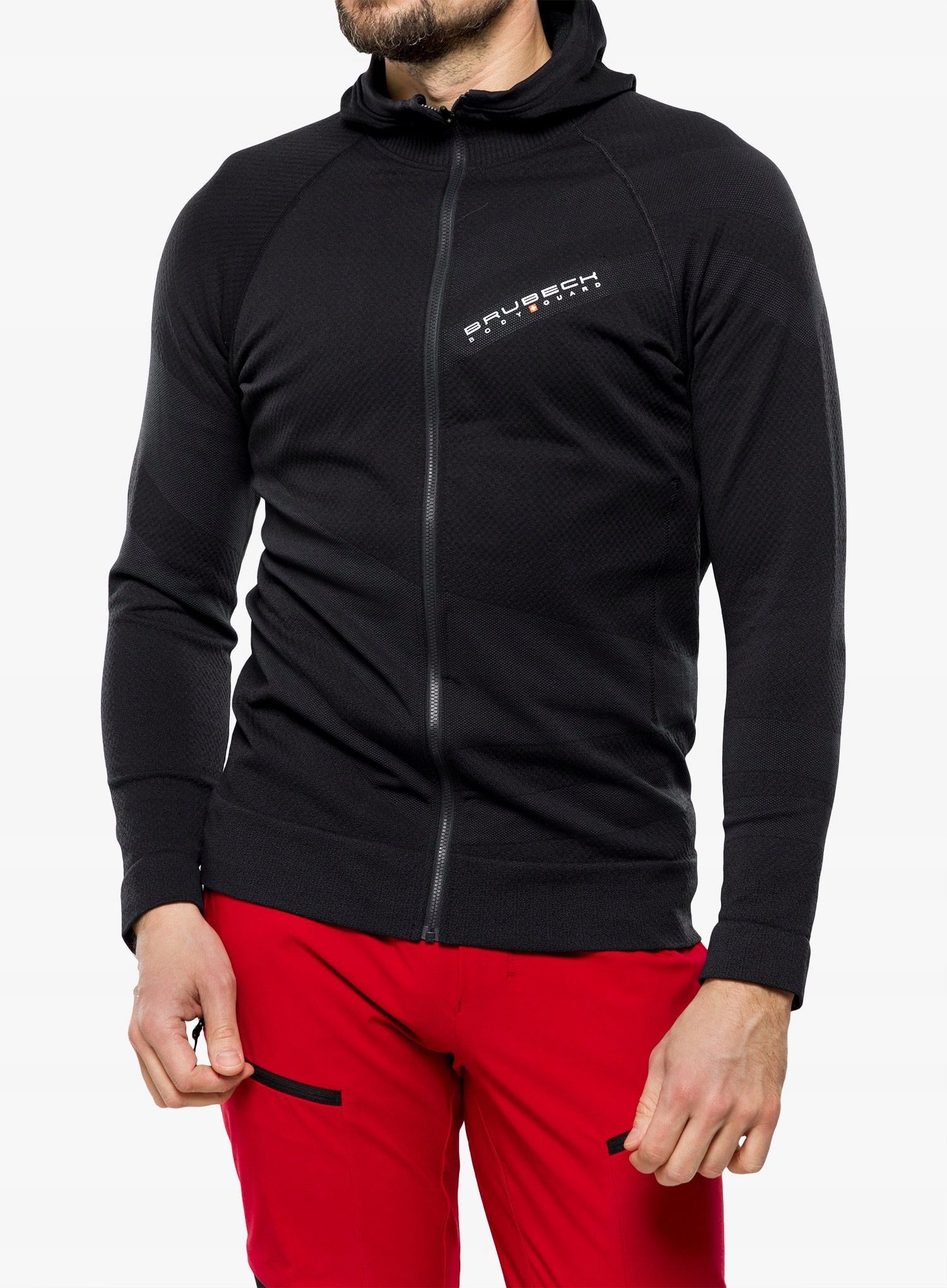 Bluza z kapturem męska Brubeck Thermo Wool by Pustelnik black S