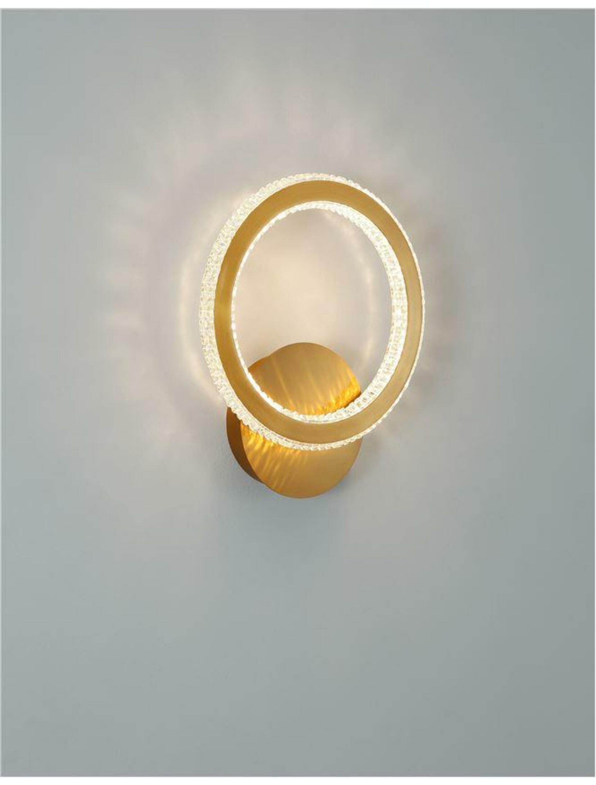 Nova Luce nástěnné svítidlo Cilion zlatý mosazný hliník a akryl Led 19W 230