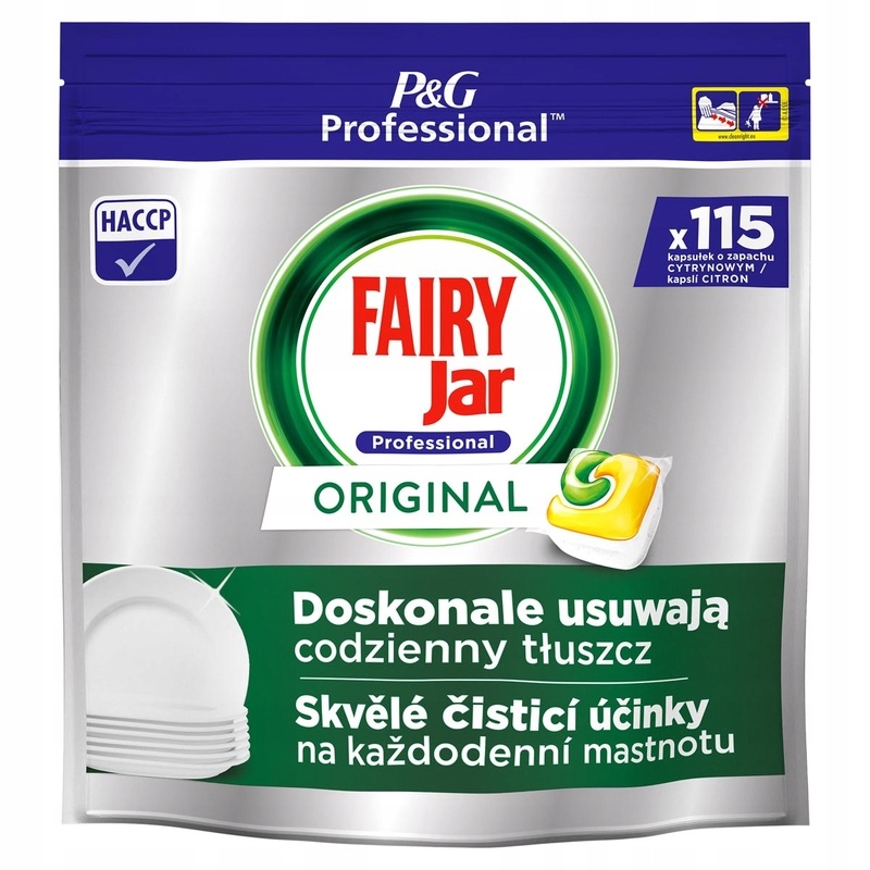 Levně Fairy Jar Professional All In One Lemon kapsle do myčky nádobí 115 ks