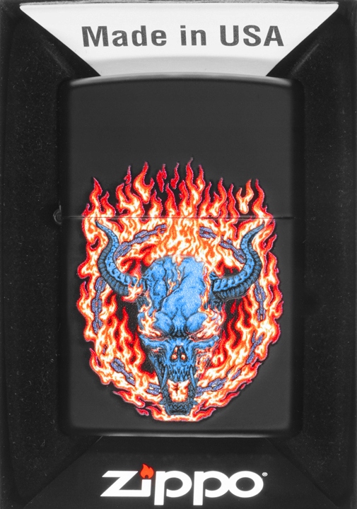 Zapalovač Zippo Burning Devil 60007048 Větruodolný benzínový