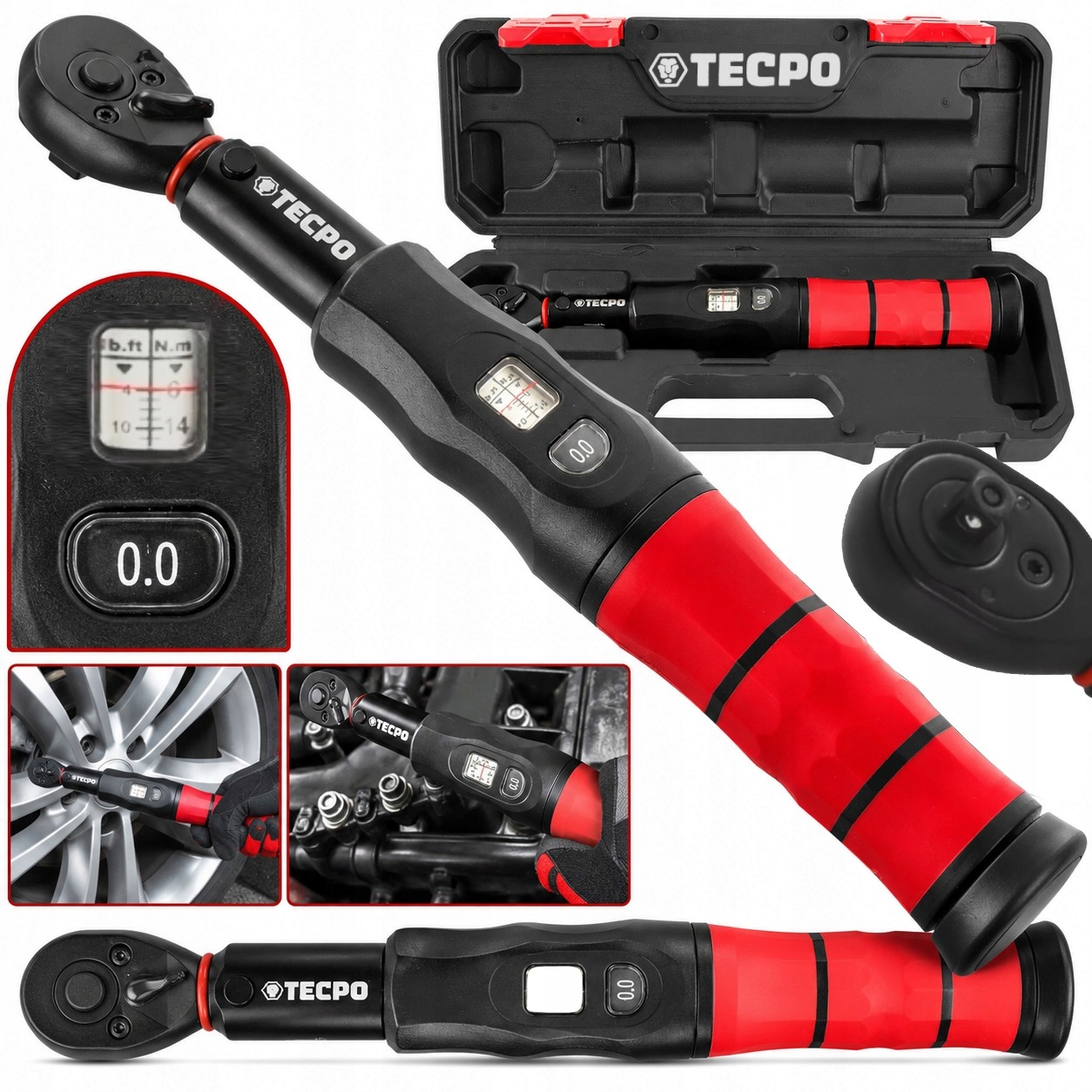 Klucz dynamometryczny z oknem nastawczym 1/4" 6-30 nm precyzyjny 72 zęby De