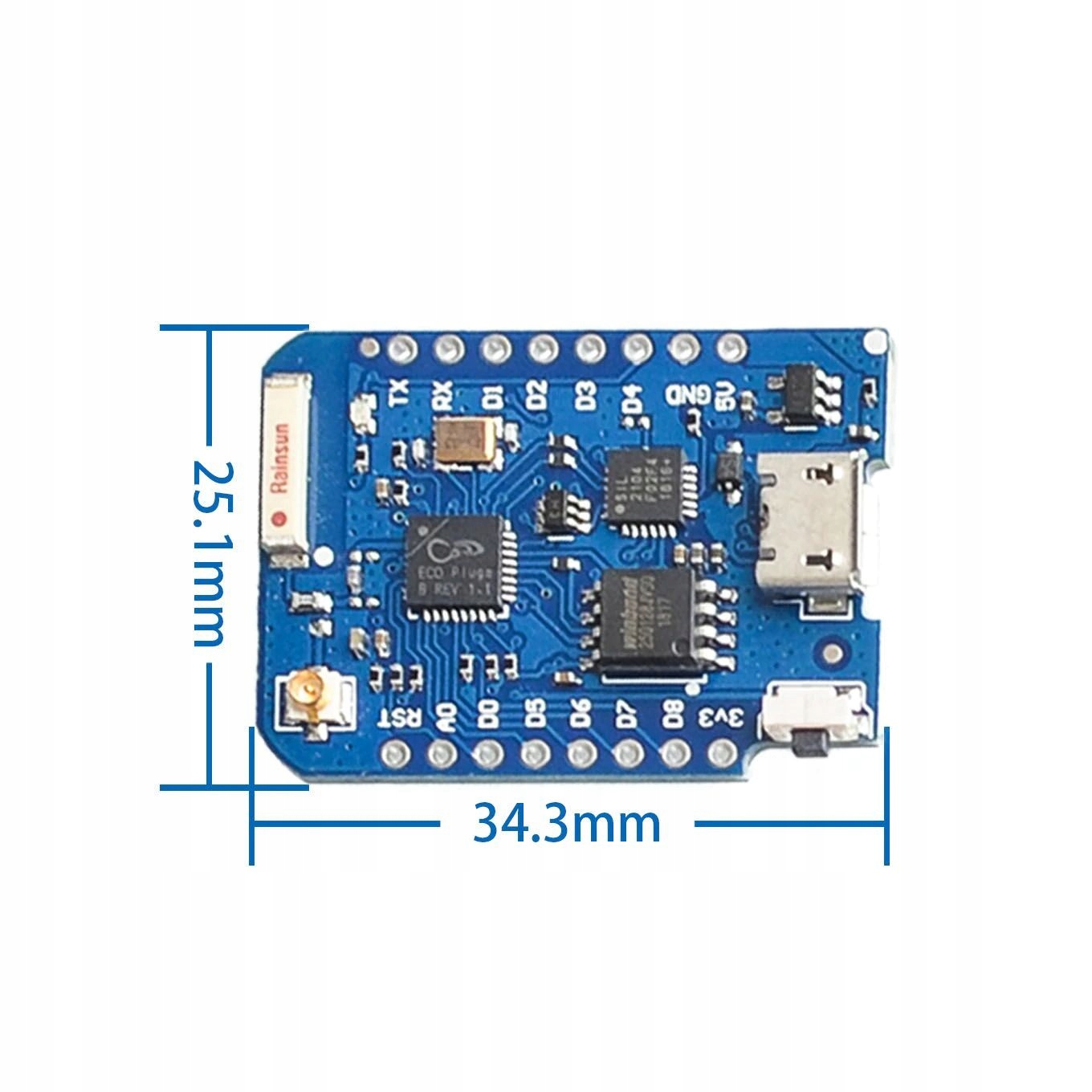 WEMOS D1 mini Pro 16MB ESP8266EX + antena 2,4GHz Rodzaj inny