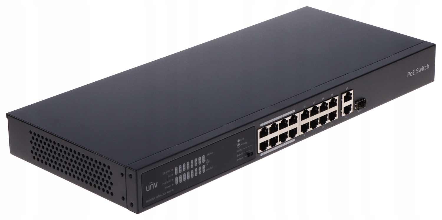 Switch Poe NSW2020-16T1GT1GC-POE-IN 16-PORTOVÝ 2X Uplink 1X Sfp Uniview