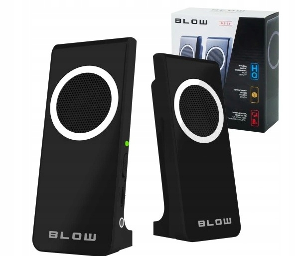 УНИВЕРСАЛЬНЫЕ КОМПЬЮТЕРНЫЕ КОЛОНКИ 2.0 BLOW ДЛЯ ПОРТАТИВНЫХ ПК TV USB LED